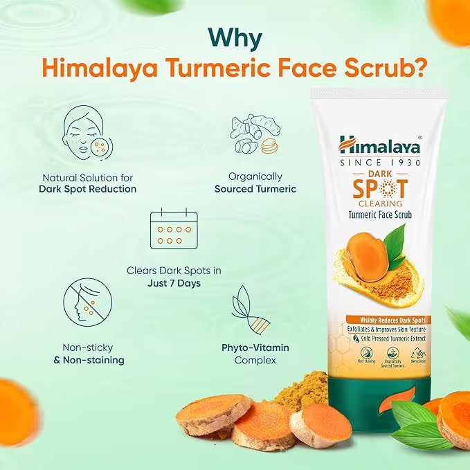 Himalaya Dark Spot Clearing Turmeric Face Scrub | Brightening & Exfoliation Care