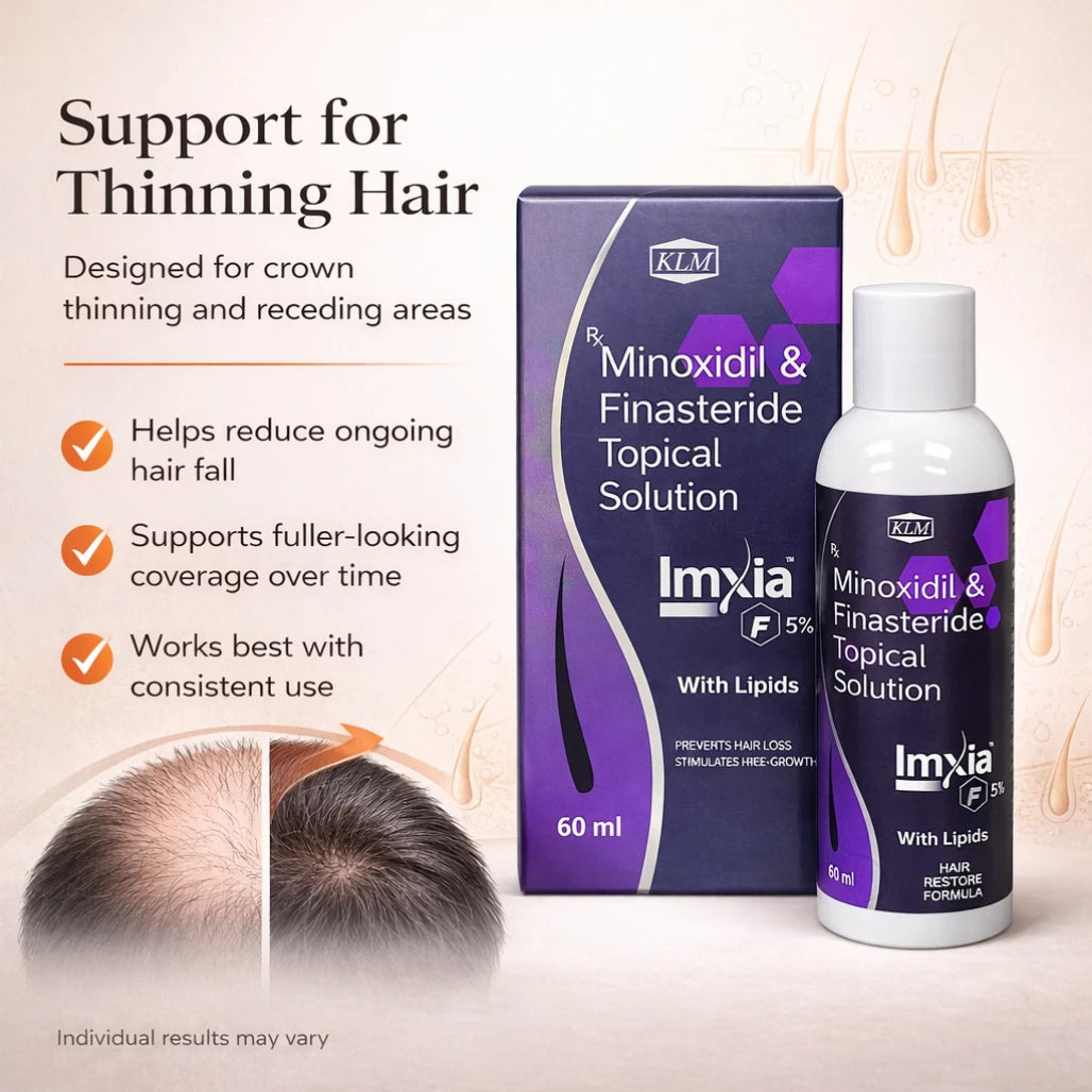 Minoxidil and Finasteride Topical Solution 5% 60ml with Lipids