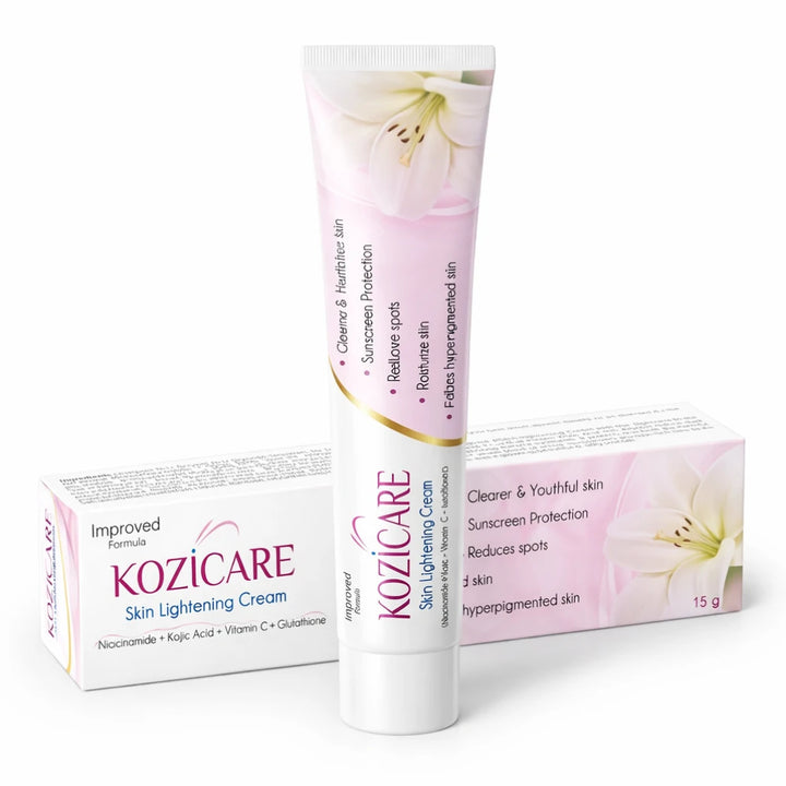 Kojic Acid, Arbutin, Glutathione, Kozicare Skin Lightening Cream 15g