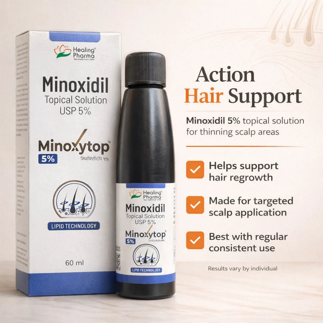 Minoxidil Topical Solution USP 5%, 60ml | Minoxytop for Hair Regrowth