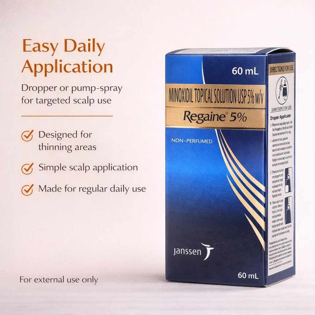 Regaine 5% Minoxidil Topical Solution USP 60ml for Hair Regrowth