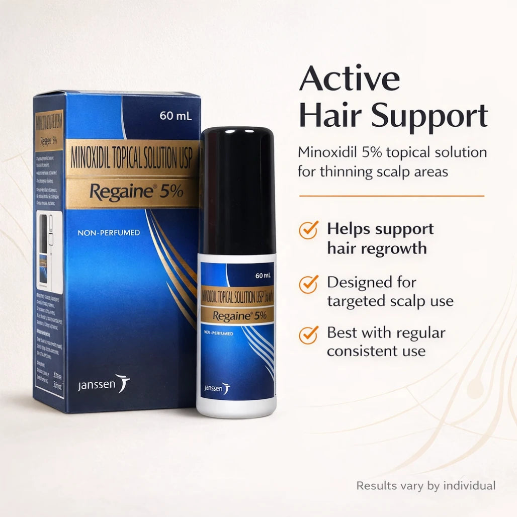 Regaine 5% Minoxidil Topical Solution USP 60ml for Hair Regrowth