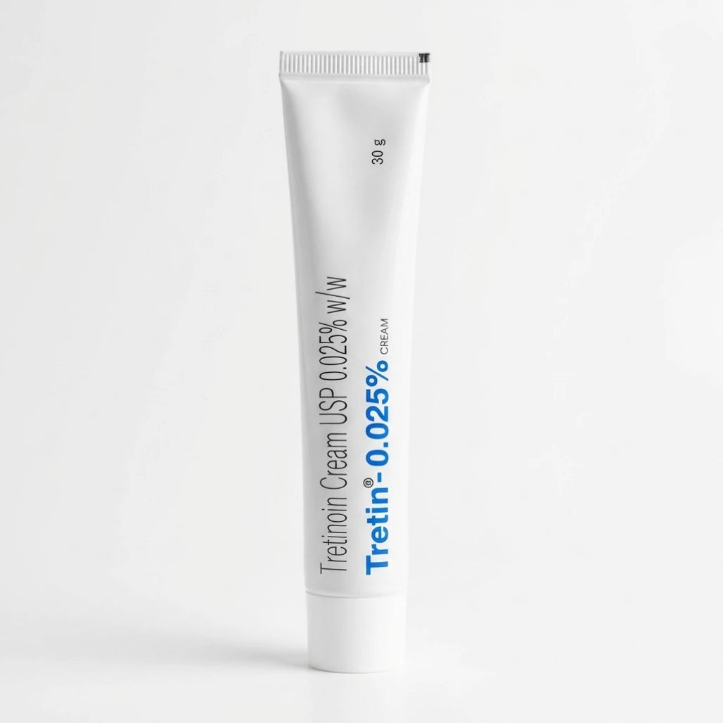 Tretinoin Cream 0.025%, Tretiheal 20g & Tretin 30g for Acne & Wrinkles