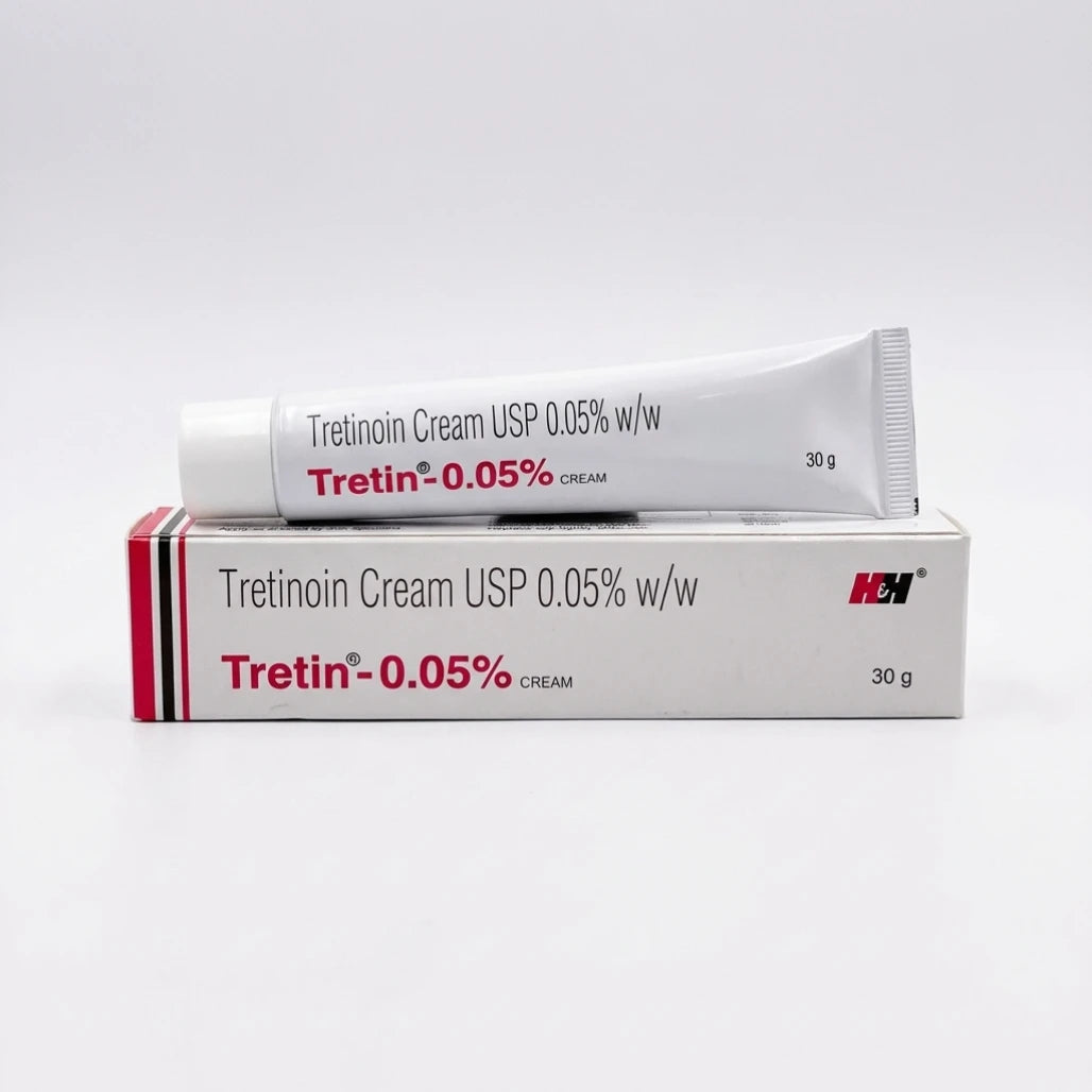 Tretinoin Cream 0.05%, Tretiheal 20g & Tretin 30g for Dark Spots