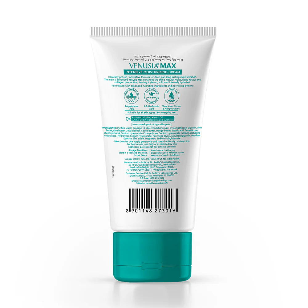 Venusia Max Intensive Moisturizing Cream For Dry & Repairs & Smoothens Skin
